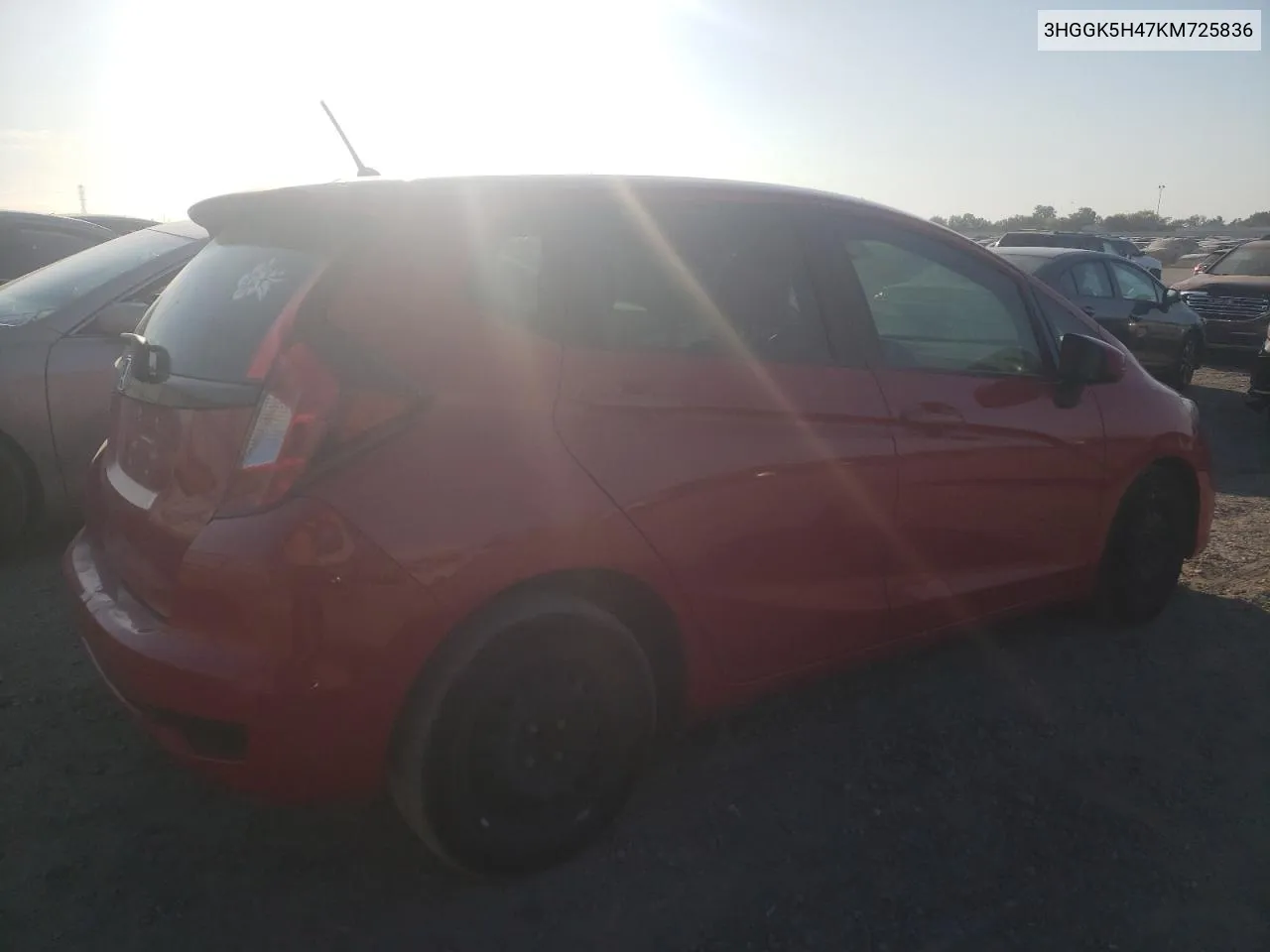 2019 Honda Fit Lx VIN: 3HGGK5H47KM725836 Lot: 73062584