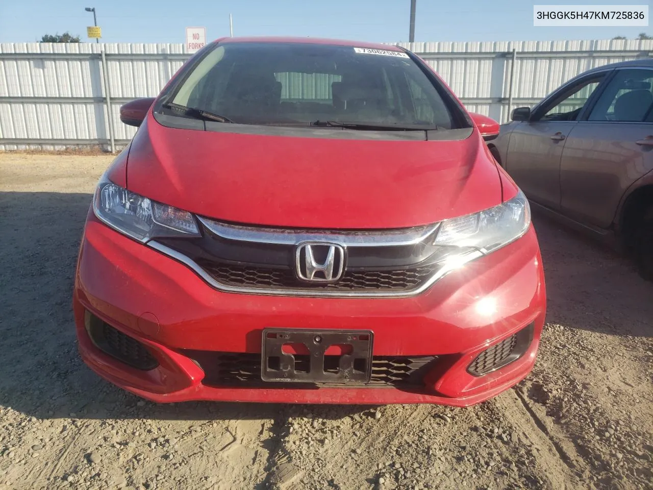 2019 Honda Fit Lx VIN: 3HGGK5H47KM725836 Lot: 73062584