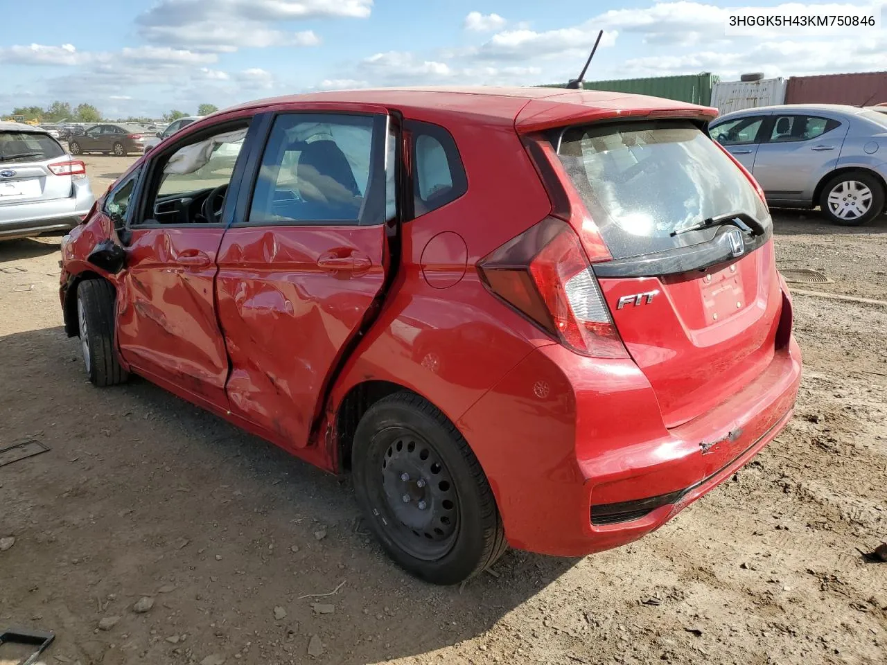 2019 Honda Fit Lx VIN: 3HGGK5H43KM750846 Lot: 73437994