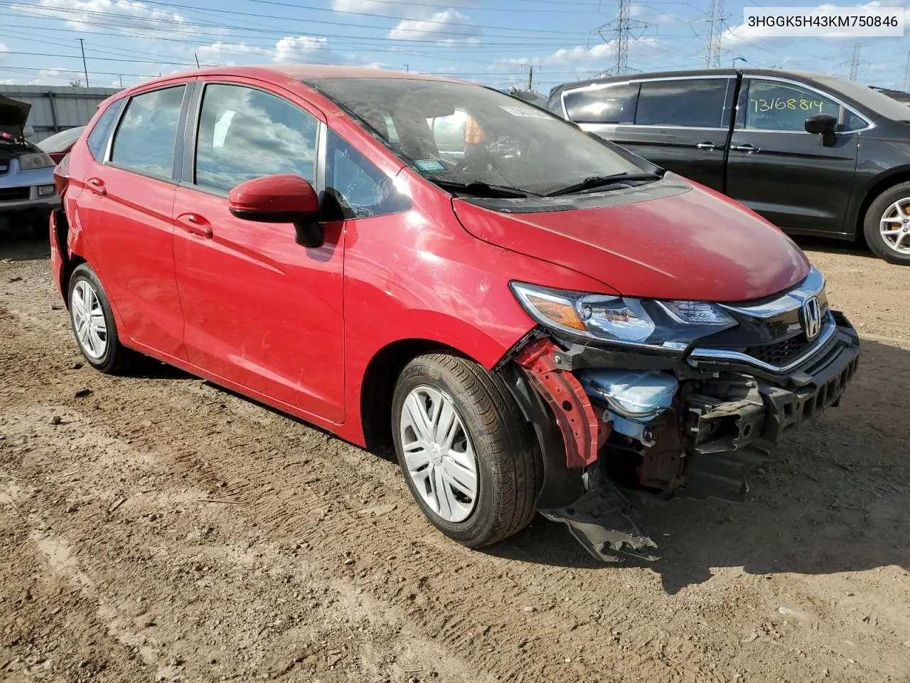 2019 Honda Fit Lx VIN: 3HGGK5H43KM750846 Lot: 73437994