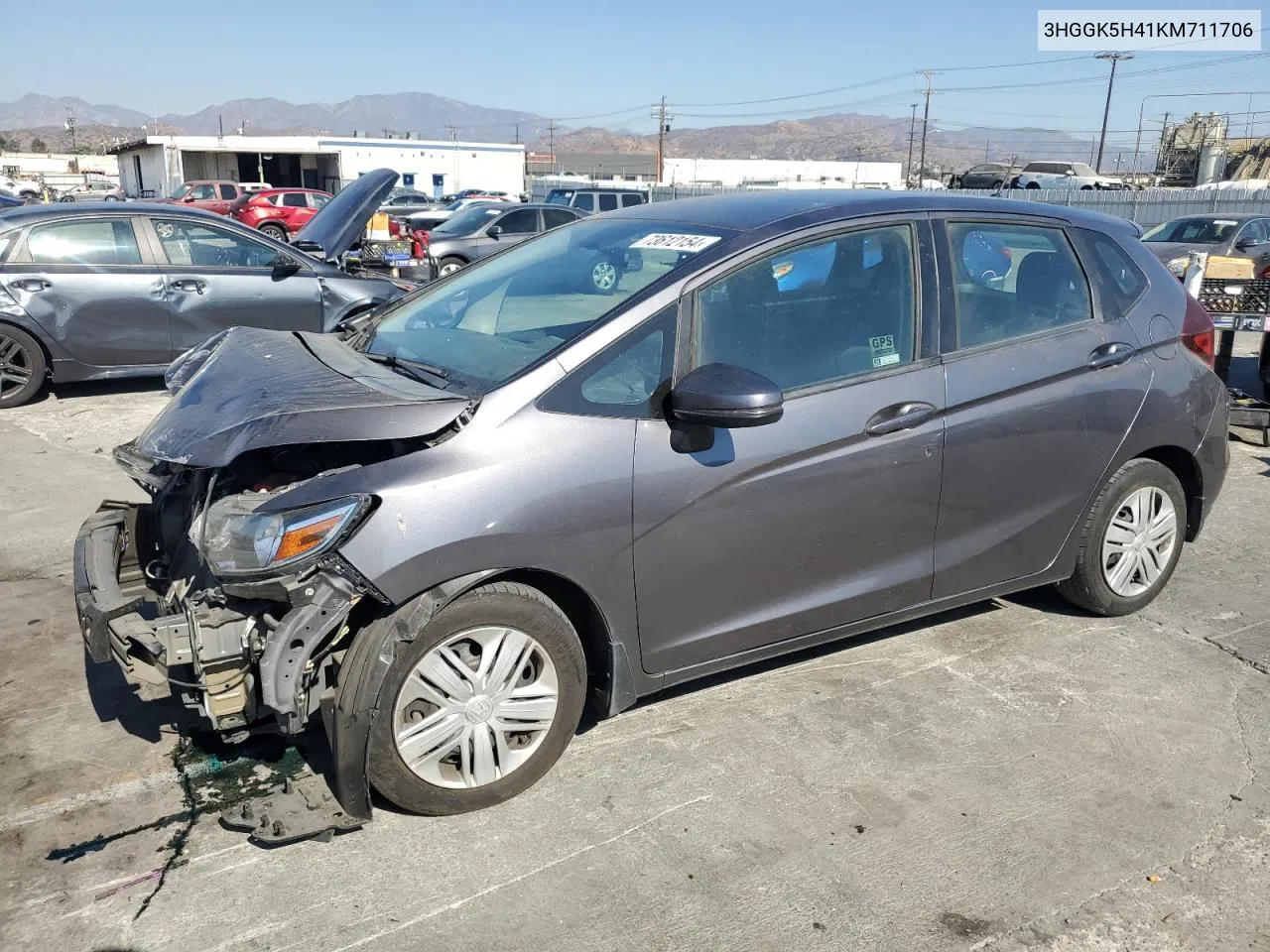 2019 Honda Fit Lx VIN: 3HGGK5H41KM711706 Lot: 73612154