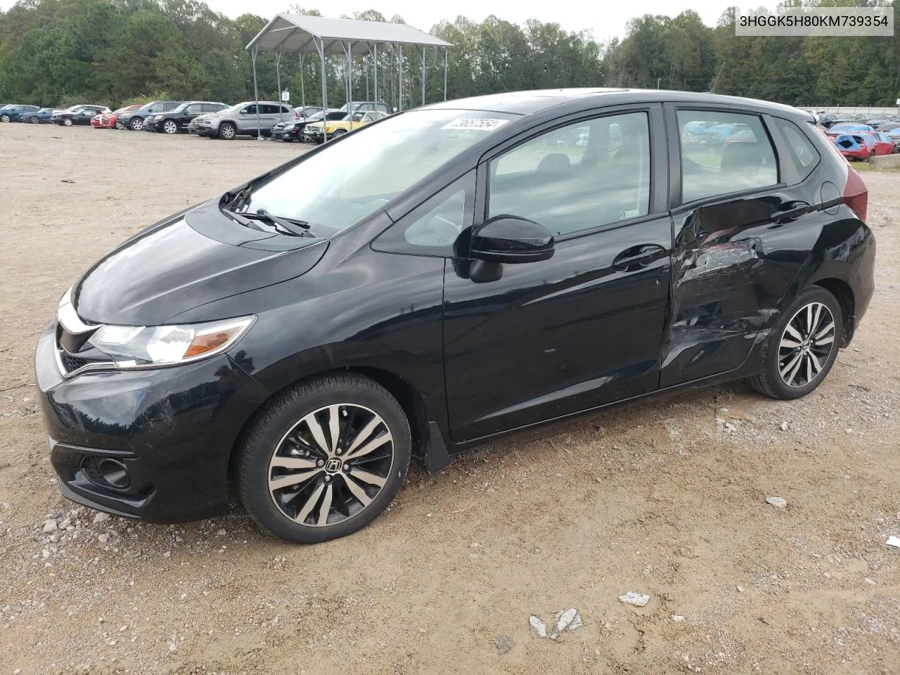 2019 Honda Fit Ex VIN: 3HGGK5H80KM739354 Lot: 73657554