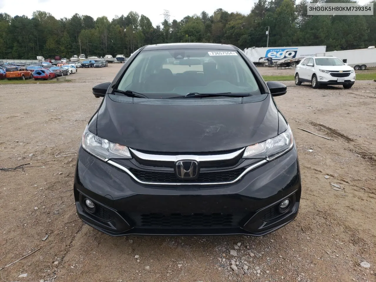 2019 Honda Fit Ex VIN: 3HGGK5H80KM739354 Lot: 73657554