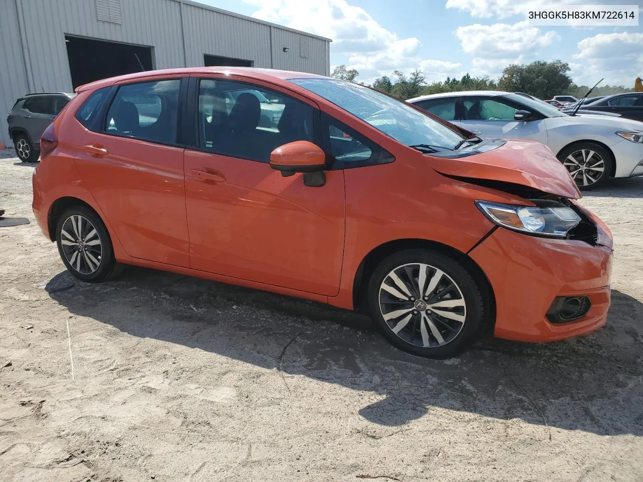 2019 Honda Fit Ex VIN: 3HGGK5H83KM722614 Lot: 73702004