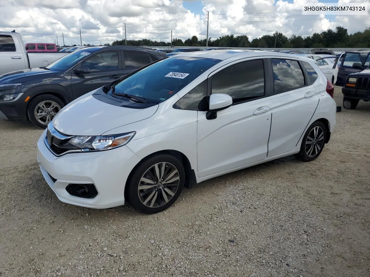 2019 Honda Fit Ex VIN: 3HGGK5H83KM743124 Lot: 73846154