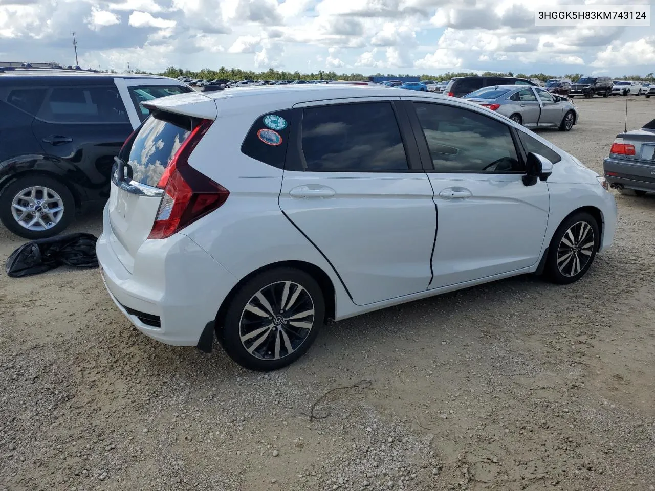 2019 Honda Fit Ex VIN: 3HGGK5H83KM743124 Lot: 73846154