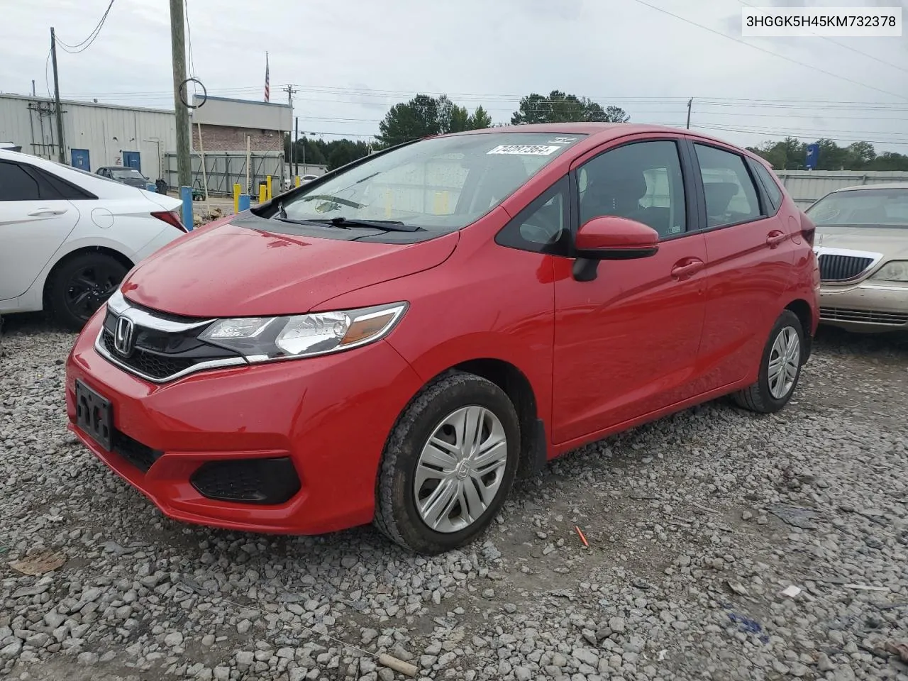 2019 Honda Fit Lx VIN: 3HGGK5H45KM732378 Lot: 74087364