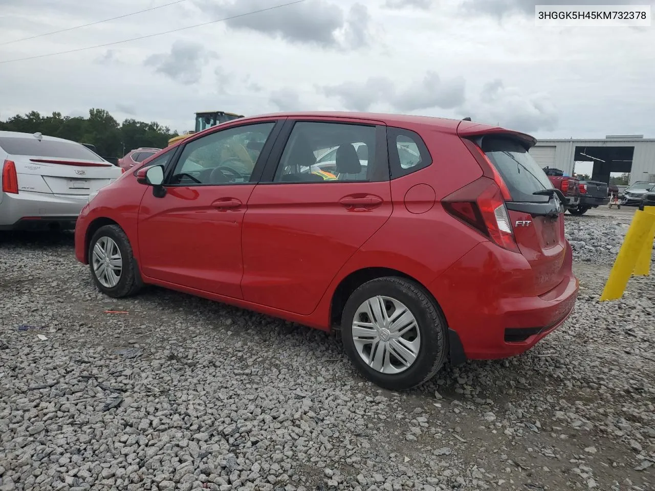 2019 Honda Fit Lx VIN: 3HGGK5H45KM732378 Lot: 74087364