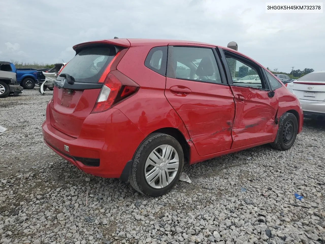 2019 Honda Fit Lx VIN: 3HGGK5H45KM732378 Lot: 74087364