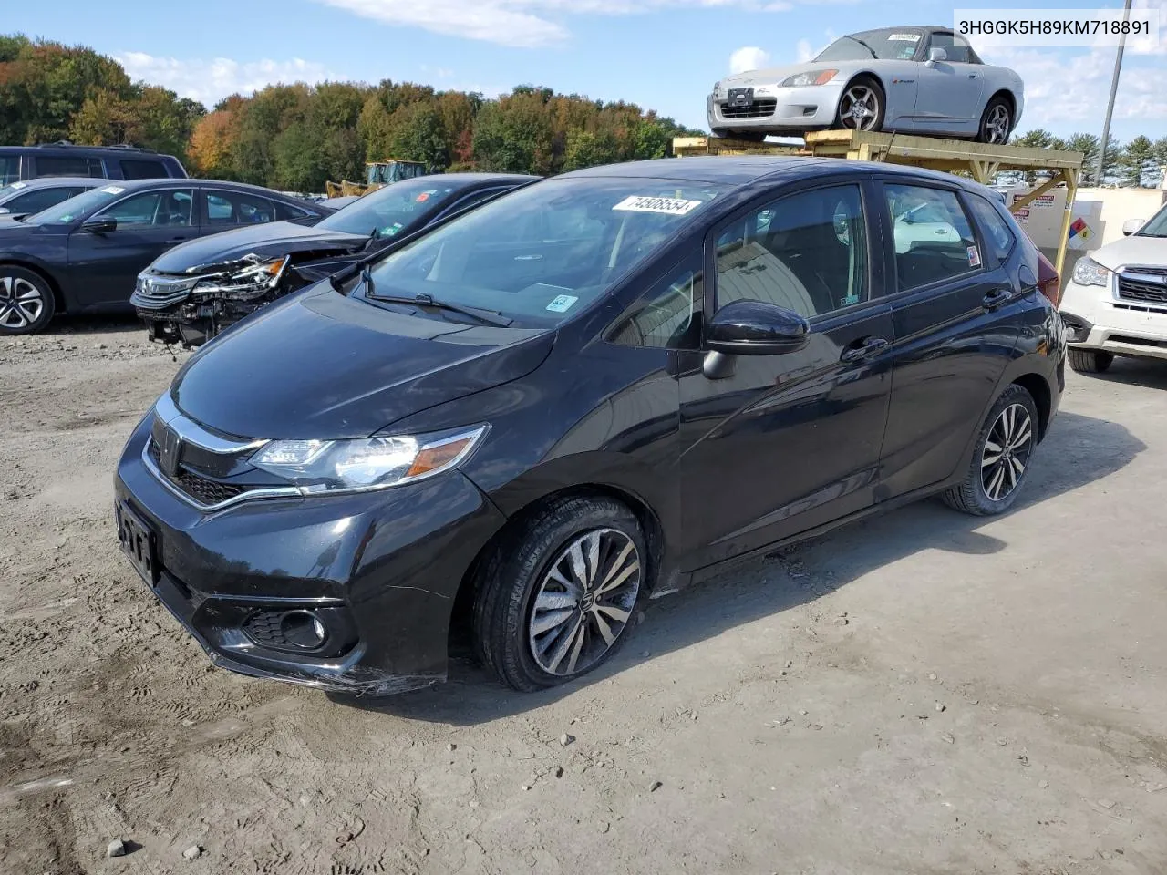 2019 Honda Fit Ex VIN: 3HGGK5H89KM718891 Lot: 74508554