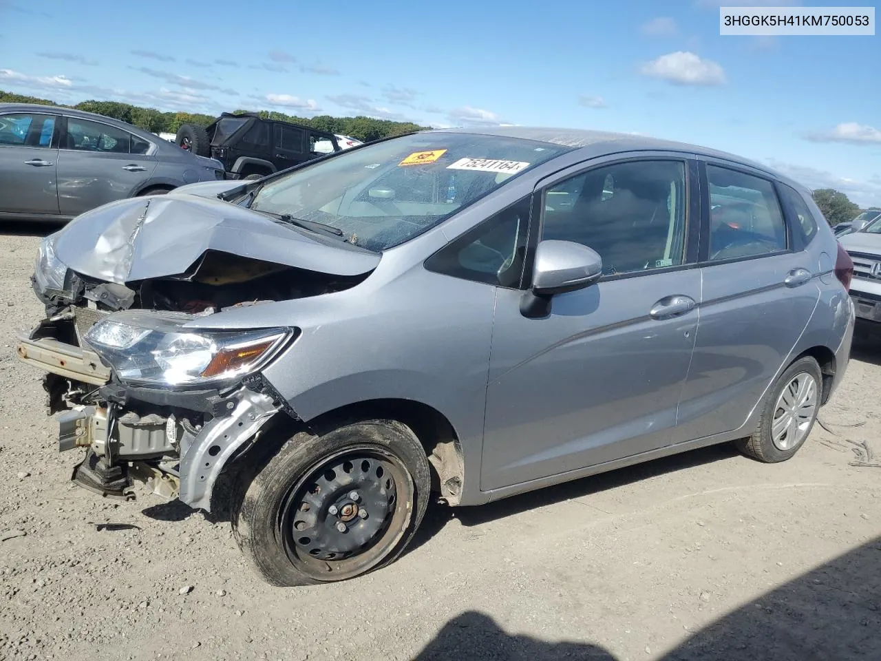 2019 Honda Fit Lx VIN: 3HGGK5H41KM750053 Lot: 75241164