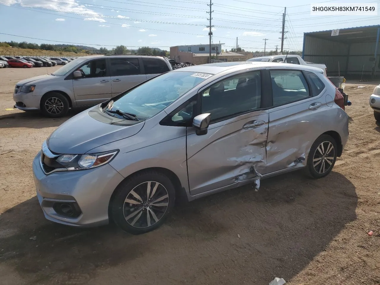 2019 Honda Fit Ex VIN: 3HGGK5H83KM741549 Lot: 75357624