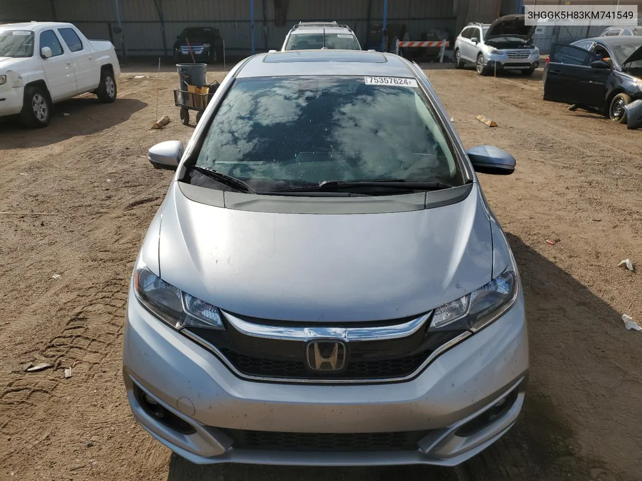 2019 Honda Fit Ex VIN: 3HGGK5H83KM741549 Lot: 75357624