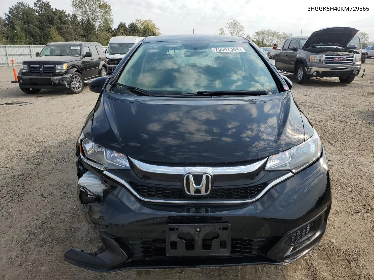 2019 Honda Fit Lx VIN: 3HGGK5H40KM729565 Lot: 75547384