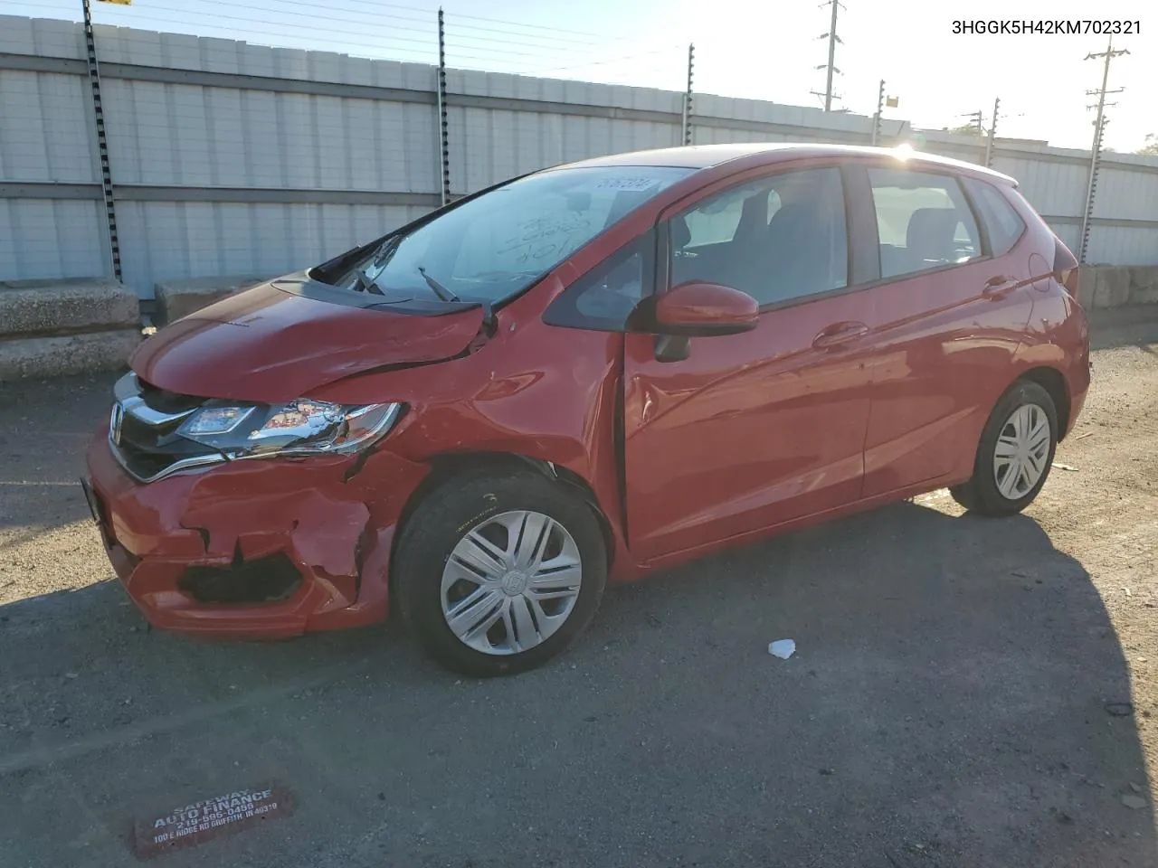 2019 Honda Fit Lx VIN: 3HGGK5H42KM702321 Lot: 75767374