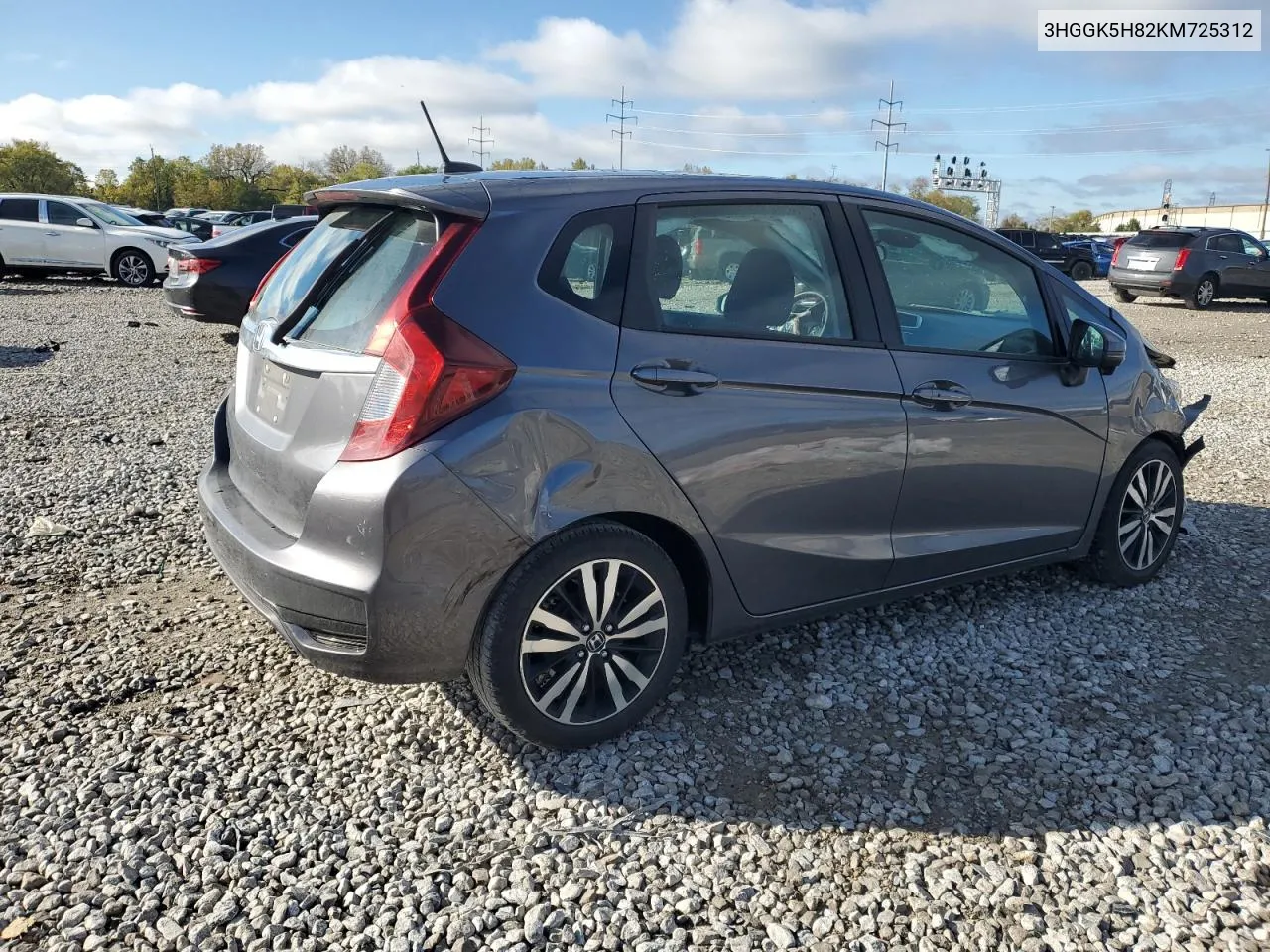 2019 Honda Fit Ex VIN: 3HGGK5H82KM725312 Lot: 76063094