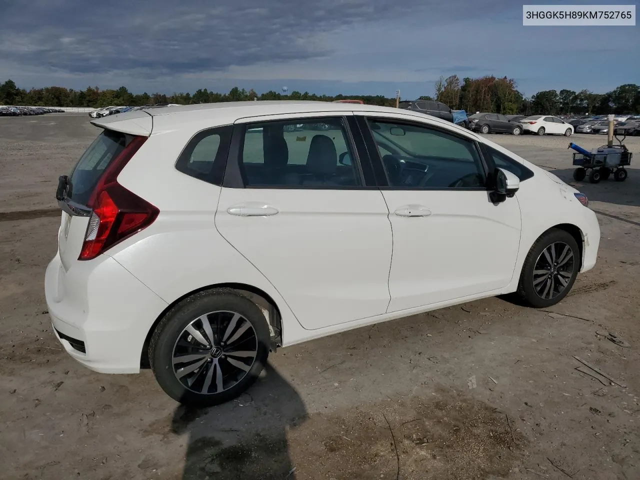 2019 Honda Fit Ex VIN: 3HGGK5H89KM752765 Lot: 76164754