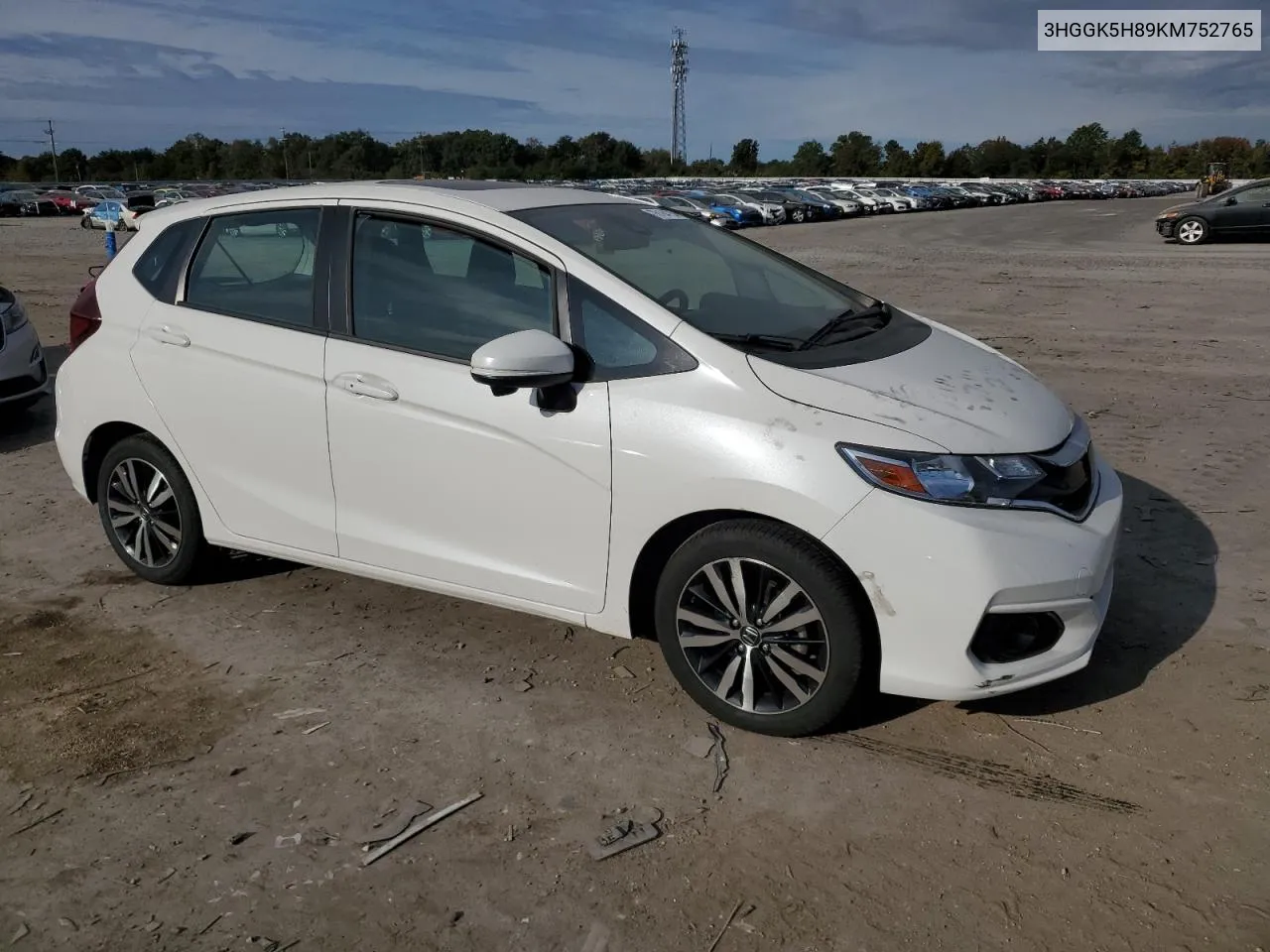 2019 Honda Fit Ex VIN: 3HGGK5H89KM752765 Lot: 76164754