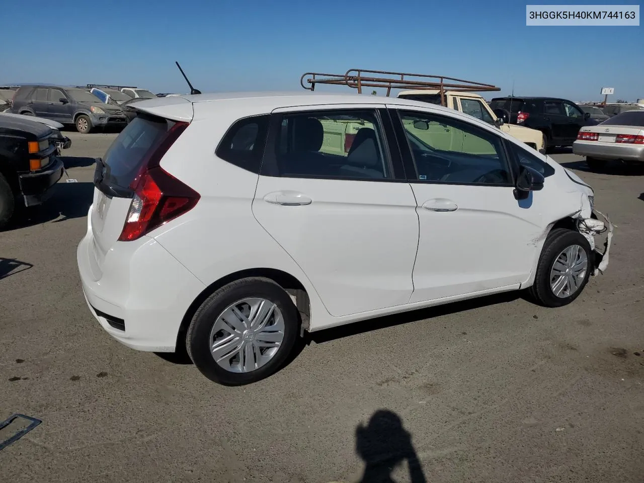 2019 Honda Fit Lx VIN: 3HGGK5H40KM744163 Lot: 76180384