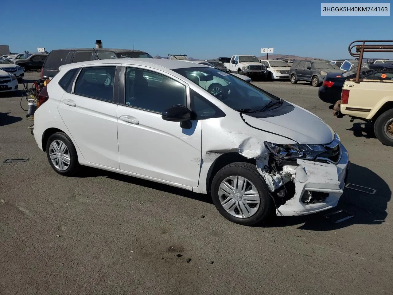 2019 Honda Fit Lx VIN: 3HGGK5H40KM744163 Lot: 76180384