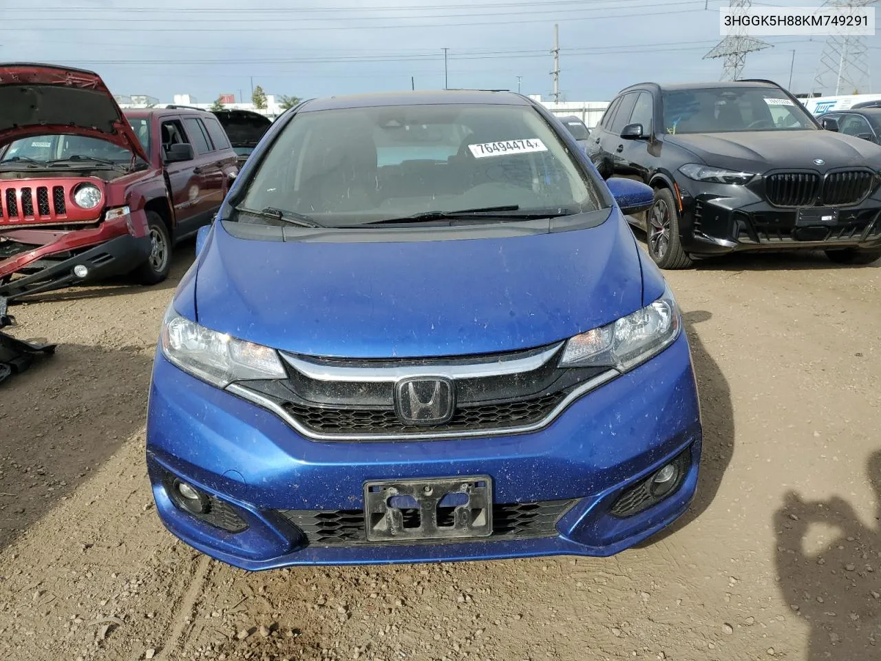 2019 Honda Fit Ex VIN: 3HGGK5H88KM749291 Lot: 76494474