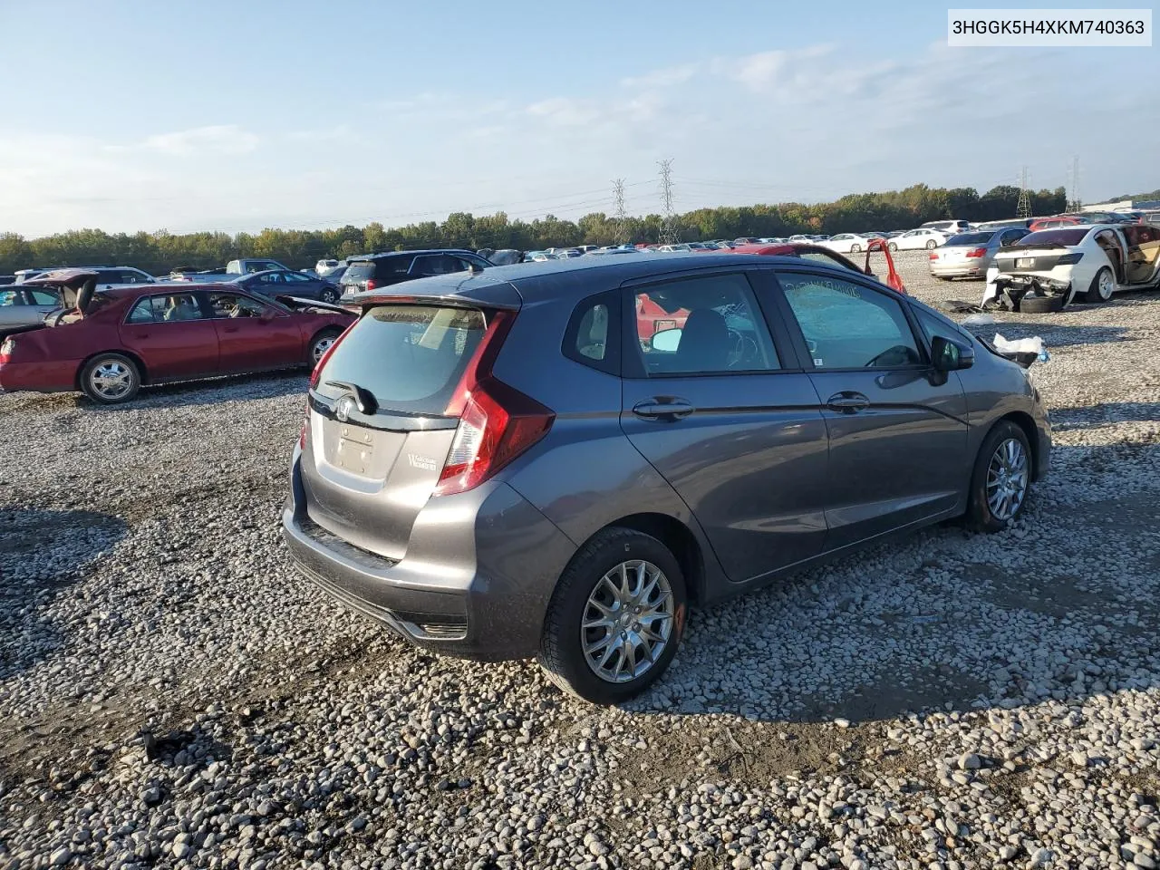 2019 Honda Fit Lx VIN: 3HGGK5H4XKM740363 Lot: 76525134