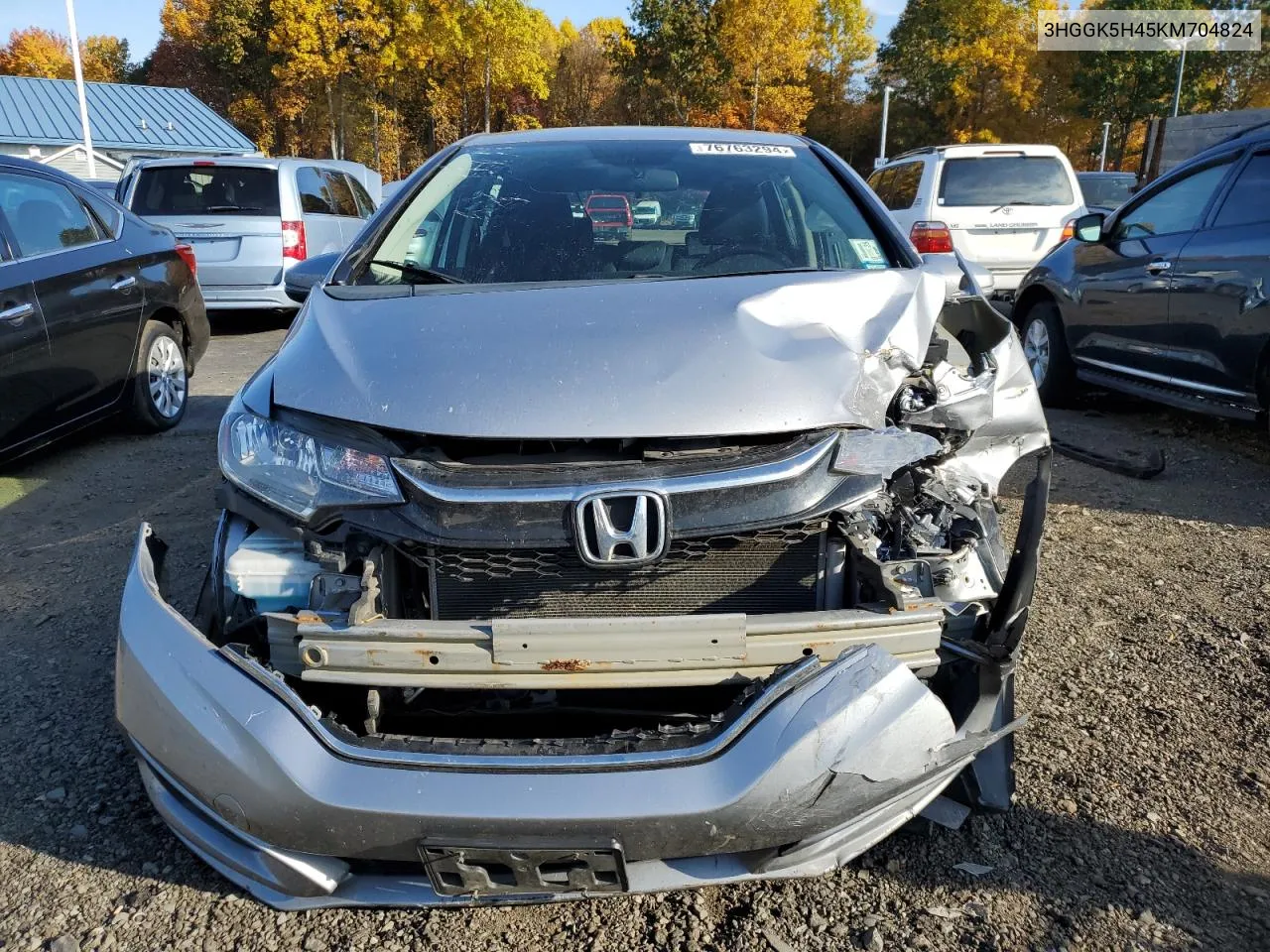 2019 Honda Fit Lx VIN: 3HGGK5H45KM704824 Lot: 76763294