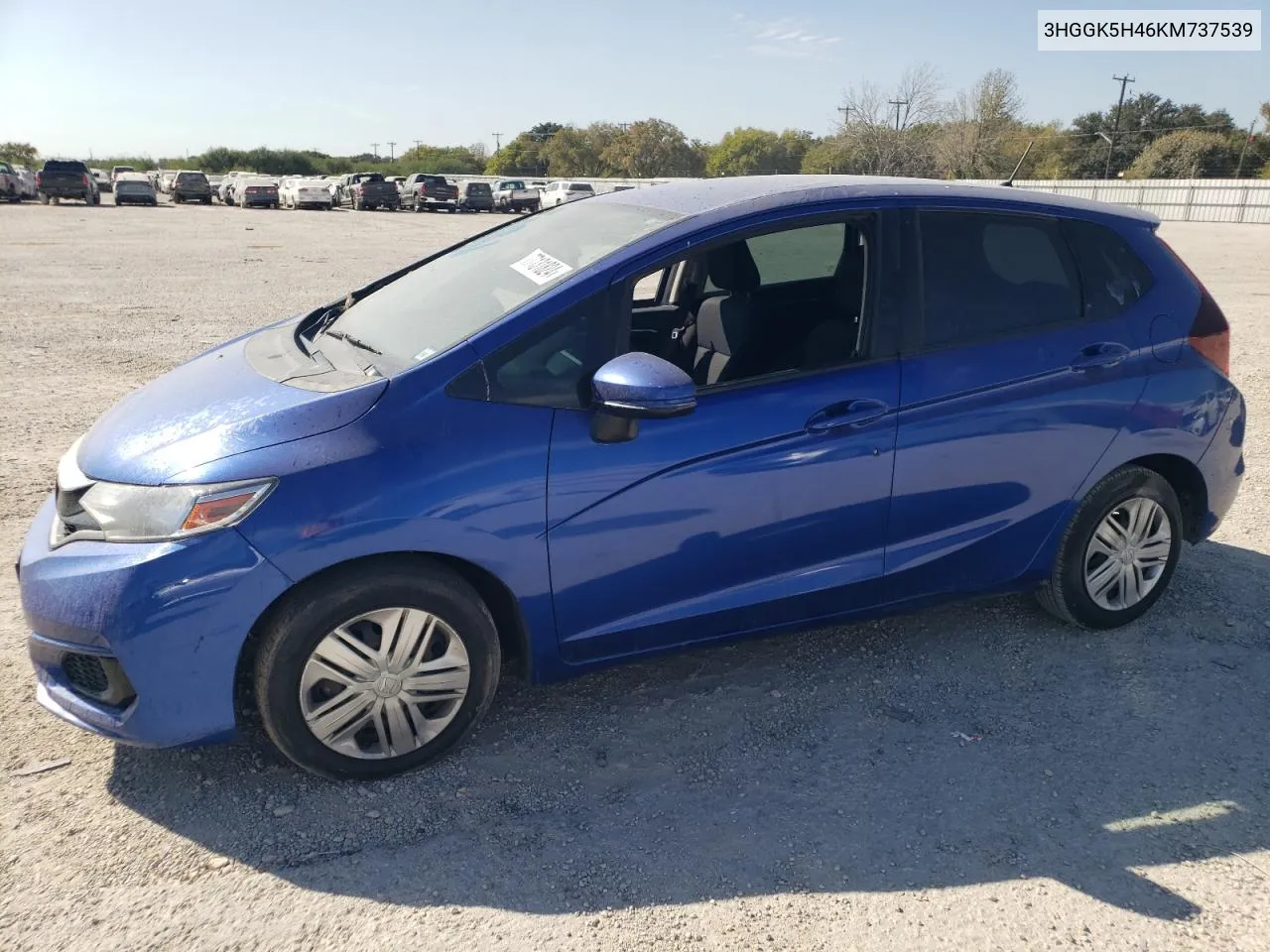 2019 Honda Fit Lx VIN: 3HGGK5H46KM737539 Lot: 77131824