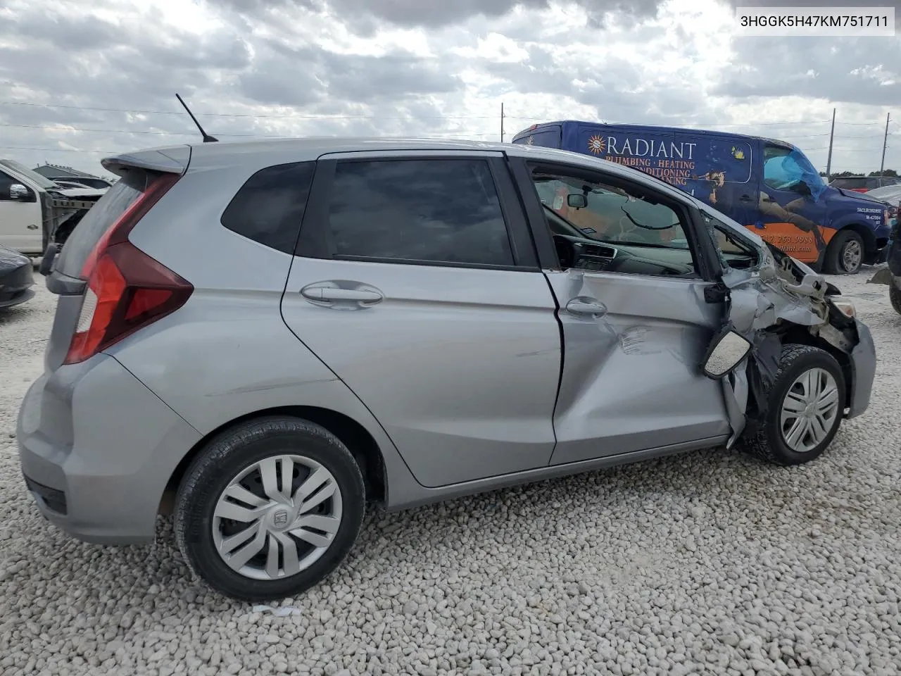 2019 Honda Fit Lx VIN: 3HGGK5H47KM751711 Lot: 77269594