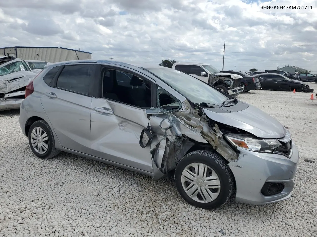 2019 Honda Fit Lx VIN: 3HGGK5H47KM751711 Lot: 77269594