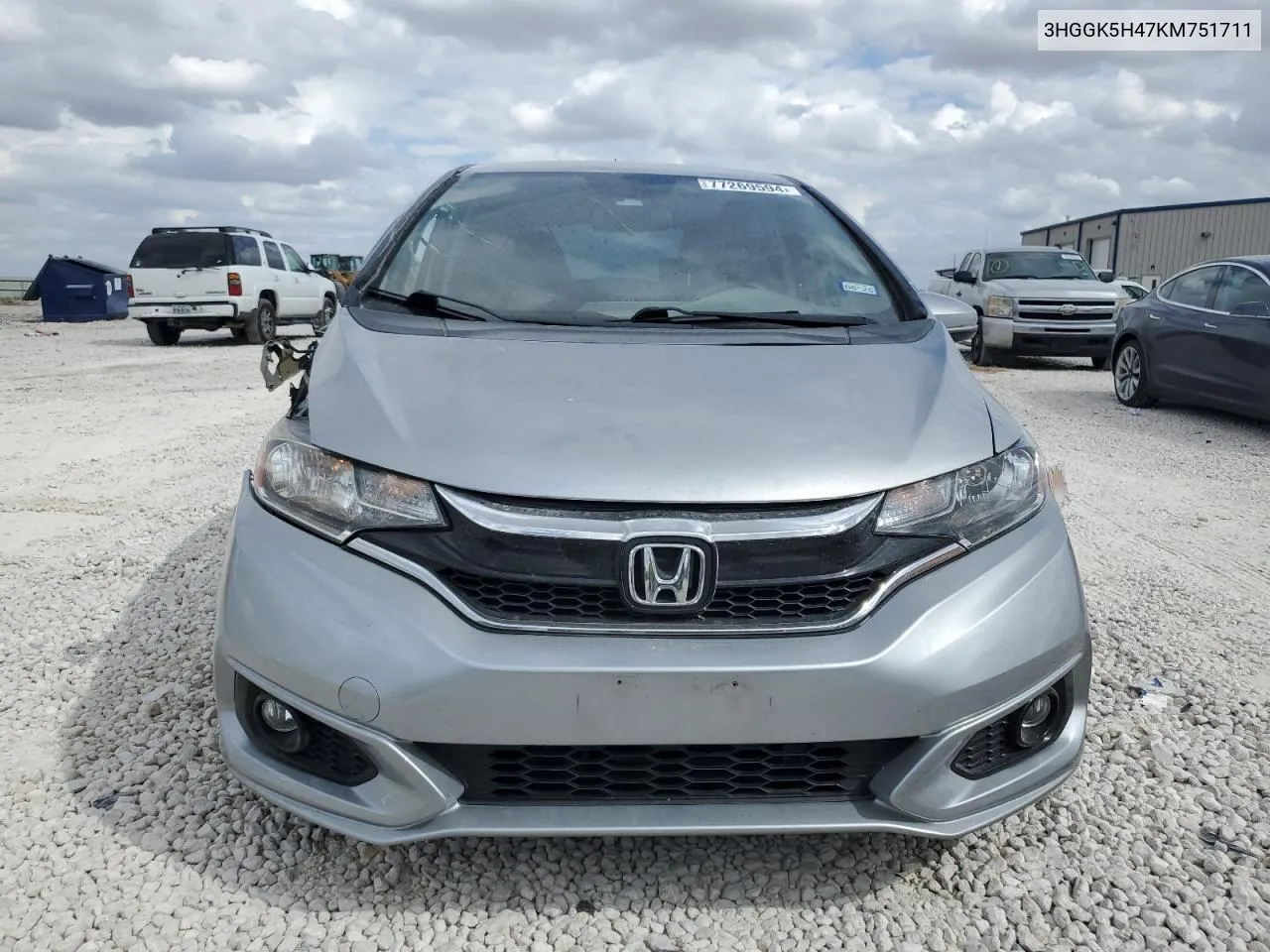 2019 Honda Fit Lx VIN: 3HGGK5H47KM751711 Lot: 77269594