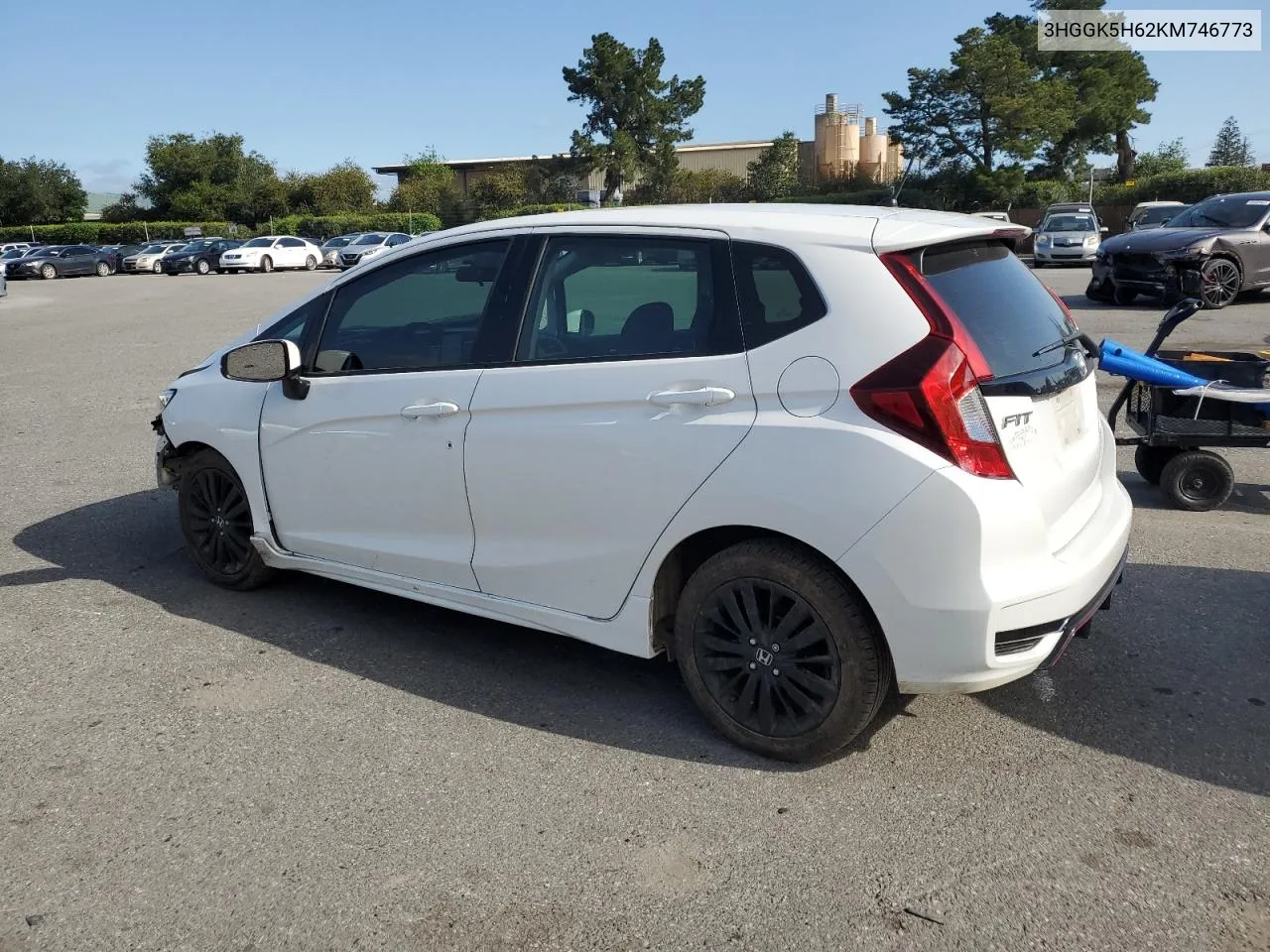 2019 Honda Fit Sport VIN: 3HGGK5H62KM746773 Lot: 77819814