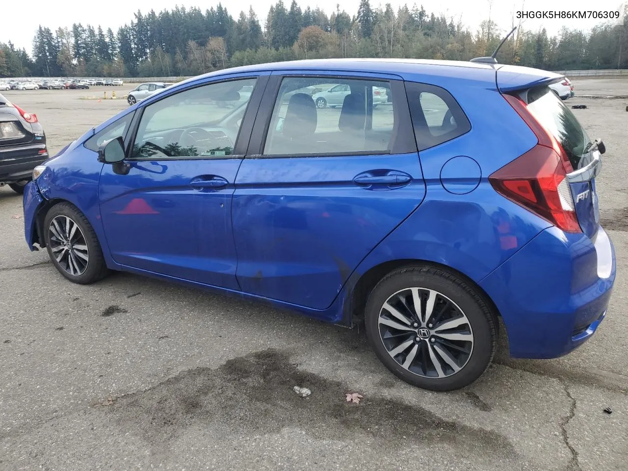 2019 Honda Fit Ex VIN: 3HGGK5H86KM706309 Lot: 78015394