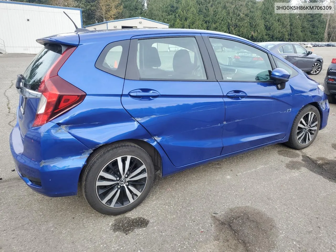 2019 Honda Fit Ex VIN: 3HGGK5H86KM706309 Lot: 78015394