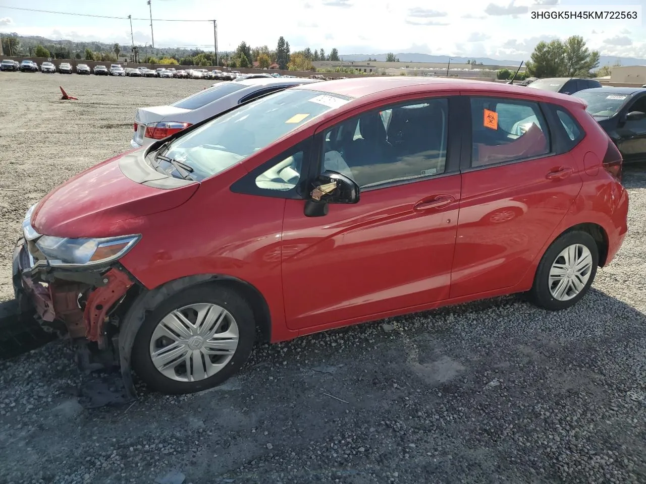 2019 Honda Fit Lx VIN: 3HGGK5H45KM722563 Lot: 78278164