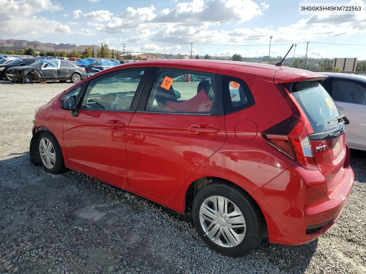 2019 Honda Fit Lx VIN: 3HGGK5H45KM722563 Lot: 78278164