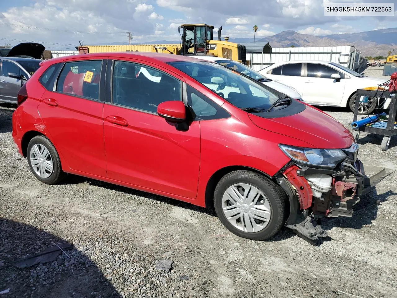 2019 Honda Fit Lx VIN: 3HGGK5H45KM722563 Lot: 78278164