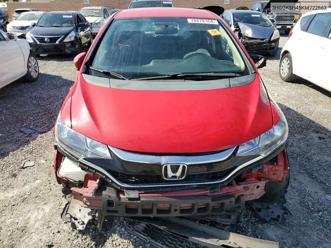 2019 Honda Fit Lx VIN: 3HGGK5H45KM722563 Lot: 78278164