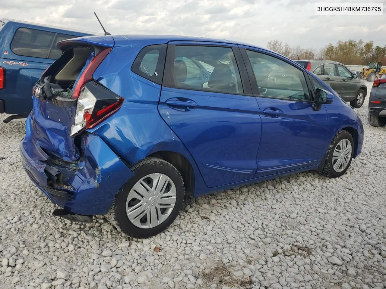 2019 Honda Fit Lx VIN: 3HGGK5H48KM736795 Lot: 78424234