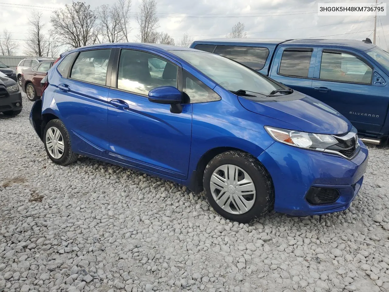 2019 Honda Fit Lx VIN: 3HGGK5H48KM736795 Lot: 78424234