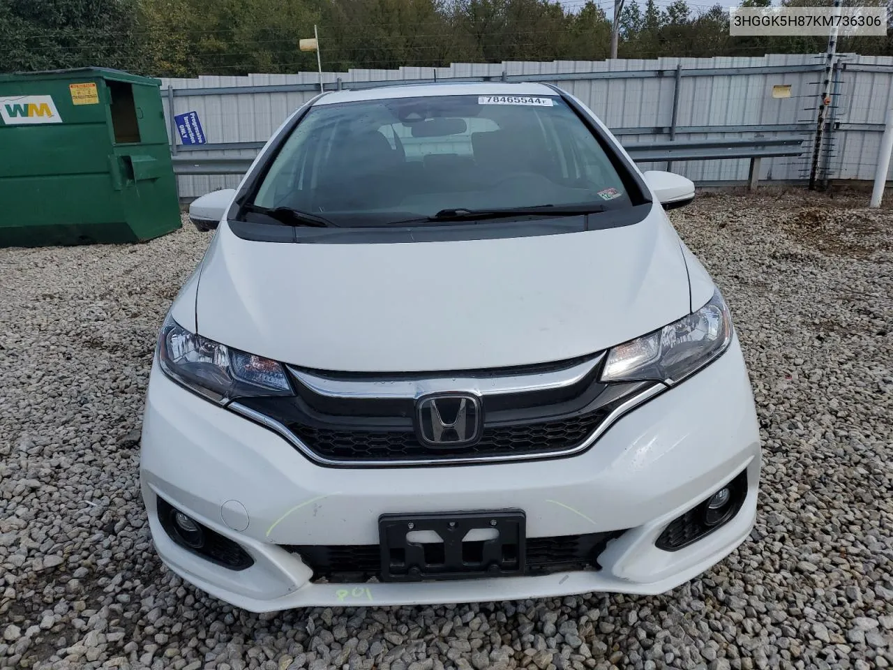 2019 Honda Fit Ex VIN: 3HGGK5H87KM736306 Lot: 78465544