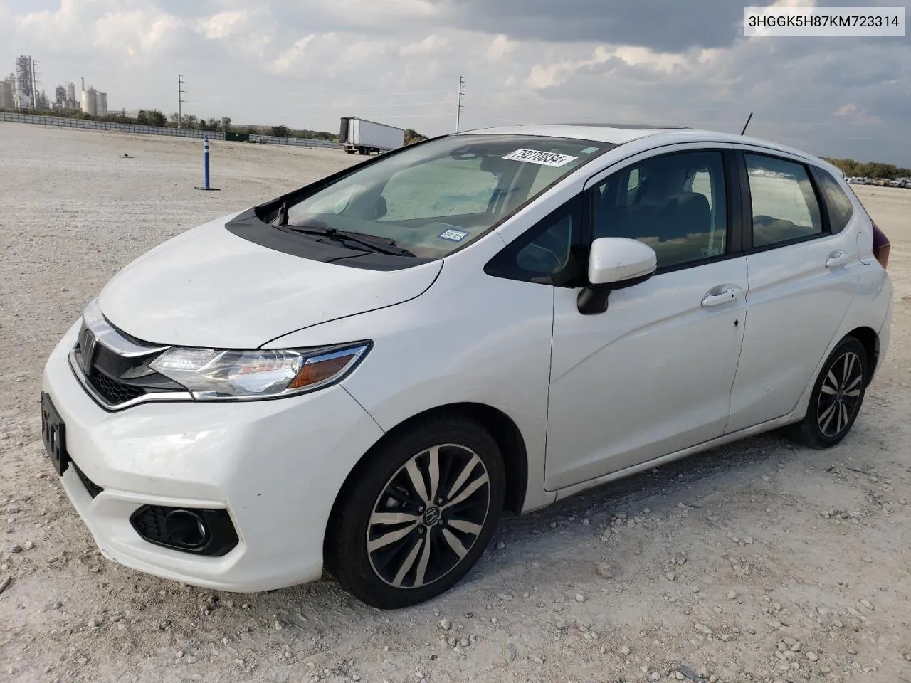 2019 Honda Fit Ex VIN: 3HGGK5H87KM723314 Lot: 79270834