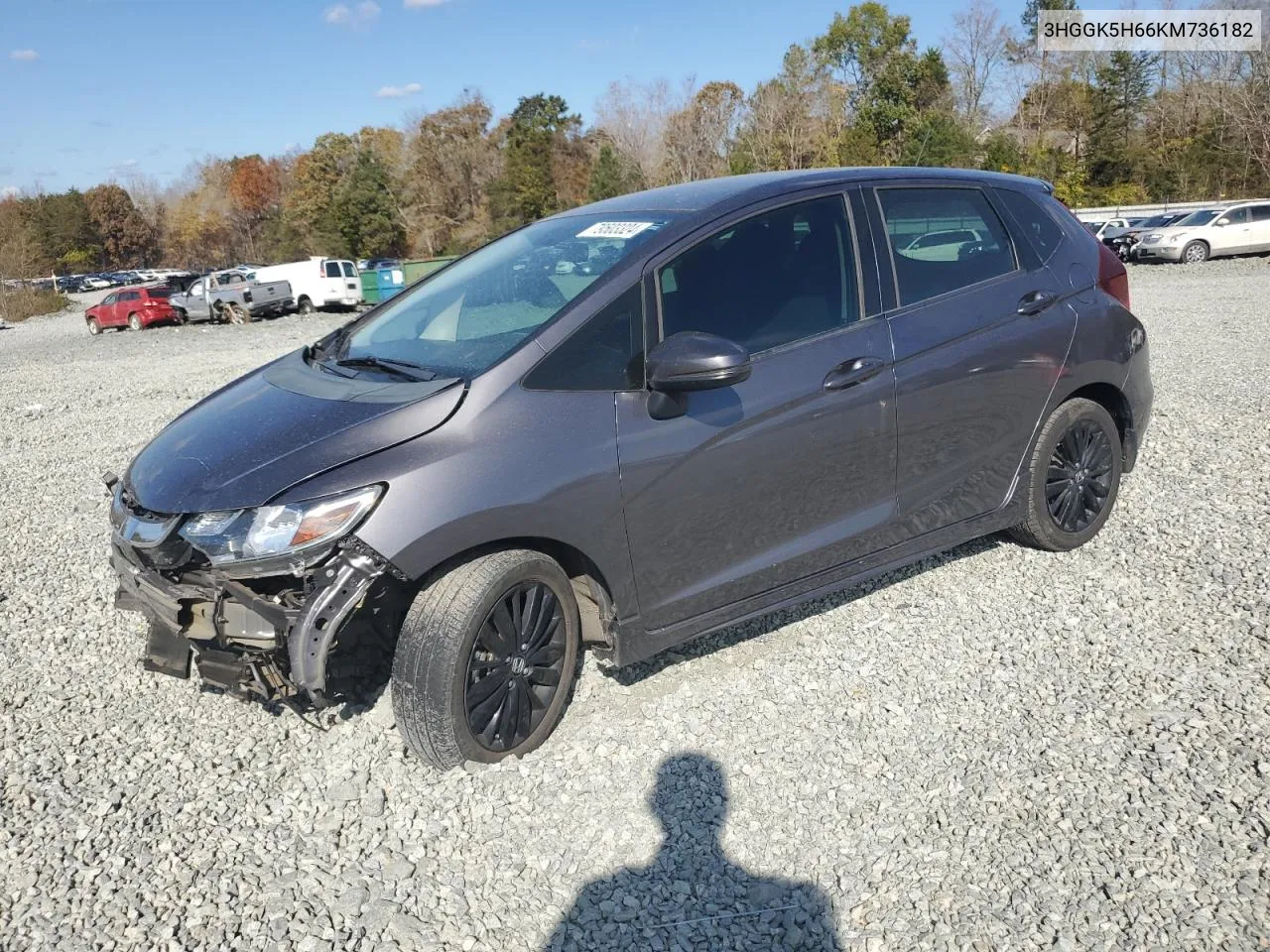 2019 Honda Fit Sport VIN: 3HGGK5H66KM736182 Lot: 79503324