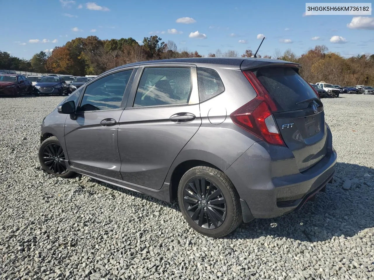 2019 Honda Fit Sport VIN: 3HGGK5H66KM736182 Lot: 79503324