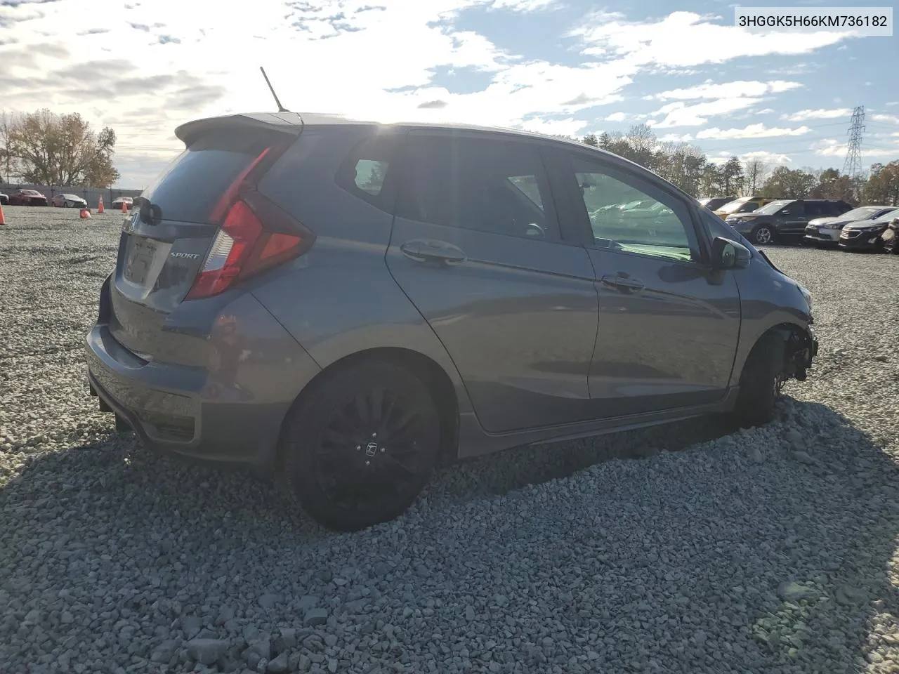 2019 Honda Fit Sport VIN: 3HGGK5H66KM736182 Lot: 79503324