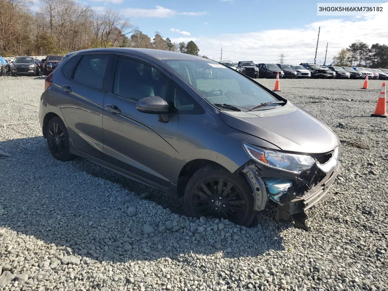 2019 Honda Fit Sport VIN: 3HGGK5H66KM736182 Lot: 79503324