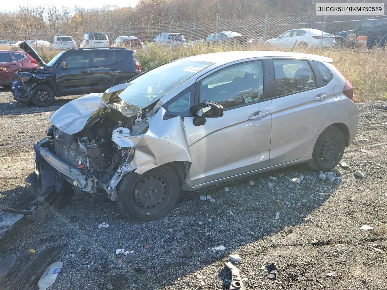 2019 Honda Fit Lx VIN: 3HGGK5H40KM750559 Lot: 79876854