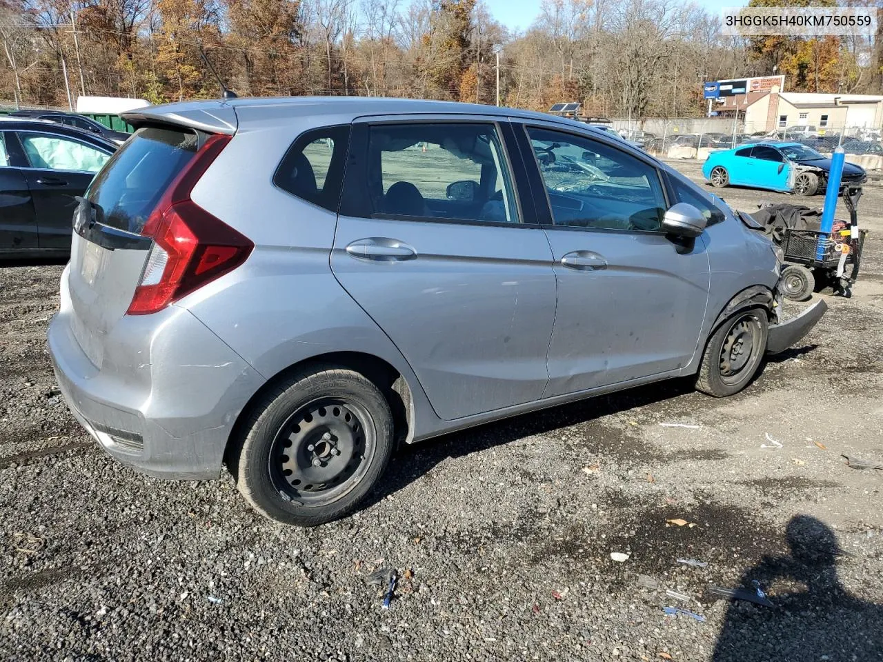 2019 Honda Fit Lx VIN: 3HGGK5H40KM750559 Lot: 79876854