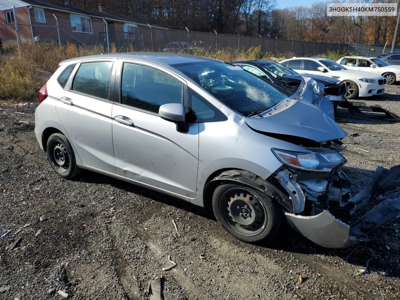 2019 Honda Fit Lx VIN: 3HGGK5H40KM750559 Lot: 79876854