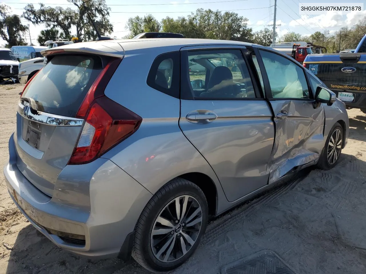 2019 Honda Fit Exl VIN: 3HGGK5H07KM721878 Lot: 80181164